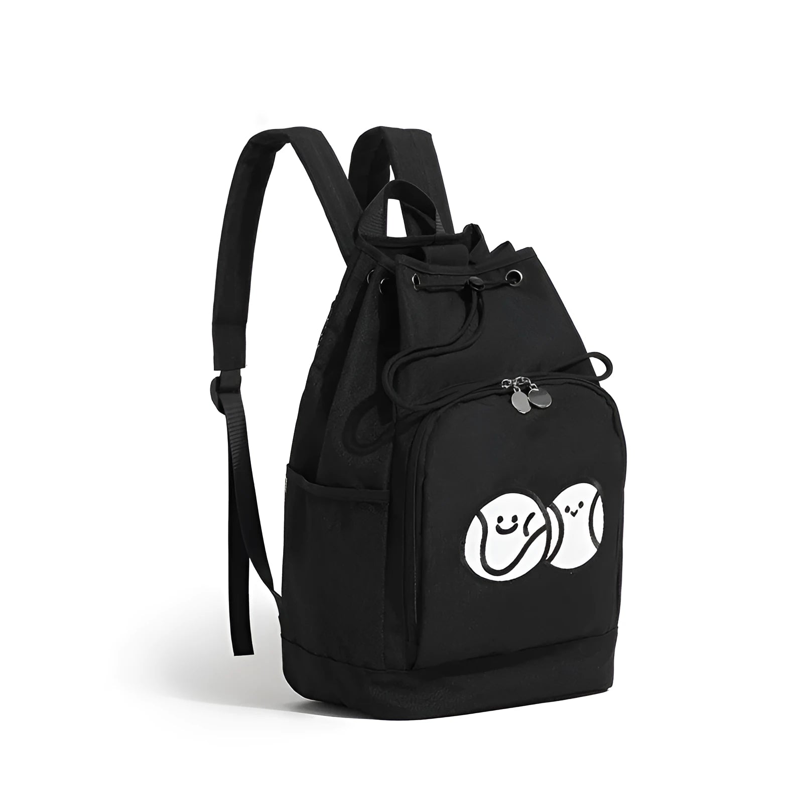 Large capacity waterproof canvas badminton bag for outdoor sports, black colour, free size design