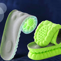 Pack of PU antibacterial arch massage insoles in black, grey, green, orange for sizes 35-46