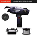 Electric steel bar tying machine with battery and charger for construction site rebar work