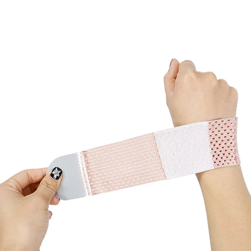 High elastic breathability athletic wristguard in choice of pink, black, or grey colours