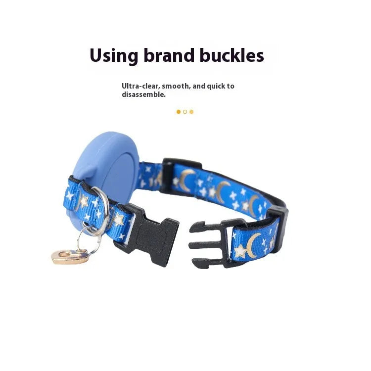 Apple AirTag protective case on adjustable cat collar in selected colour with size adjustment