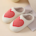 Women's cartoon plush home slippers with PVC soles in Big Love design