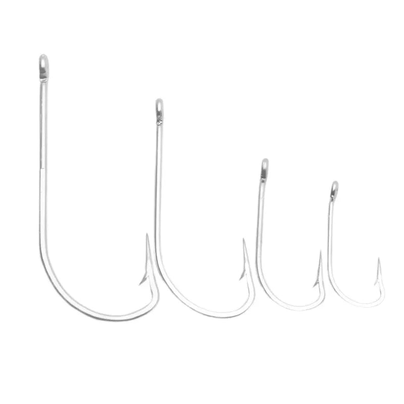 Alloy sea fishing hooks in multi-specification pack for ocean boat fishing