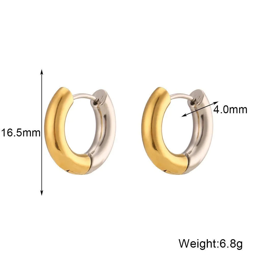 Gold geometric circle design jewellery set with earrings, necklace and bracelet