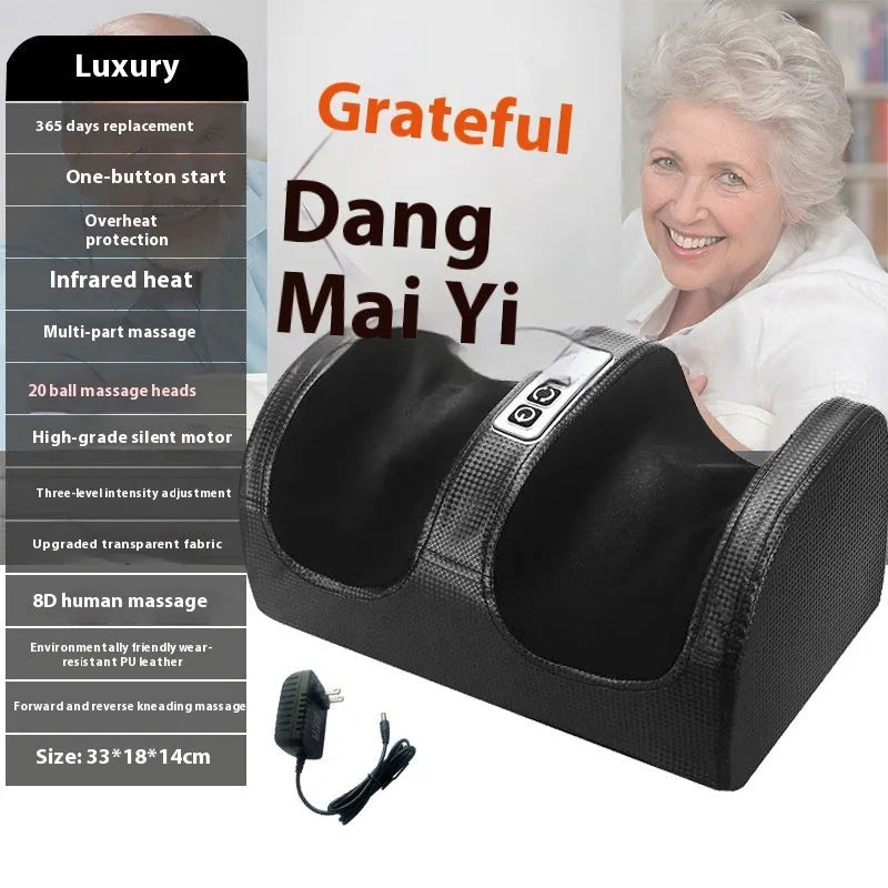 Electric foot massager machine with timer control in red, gold, black, or grey colour options