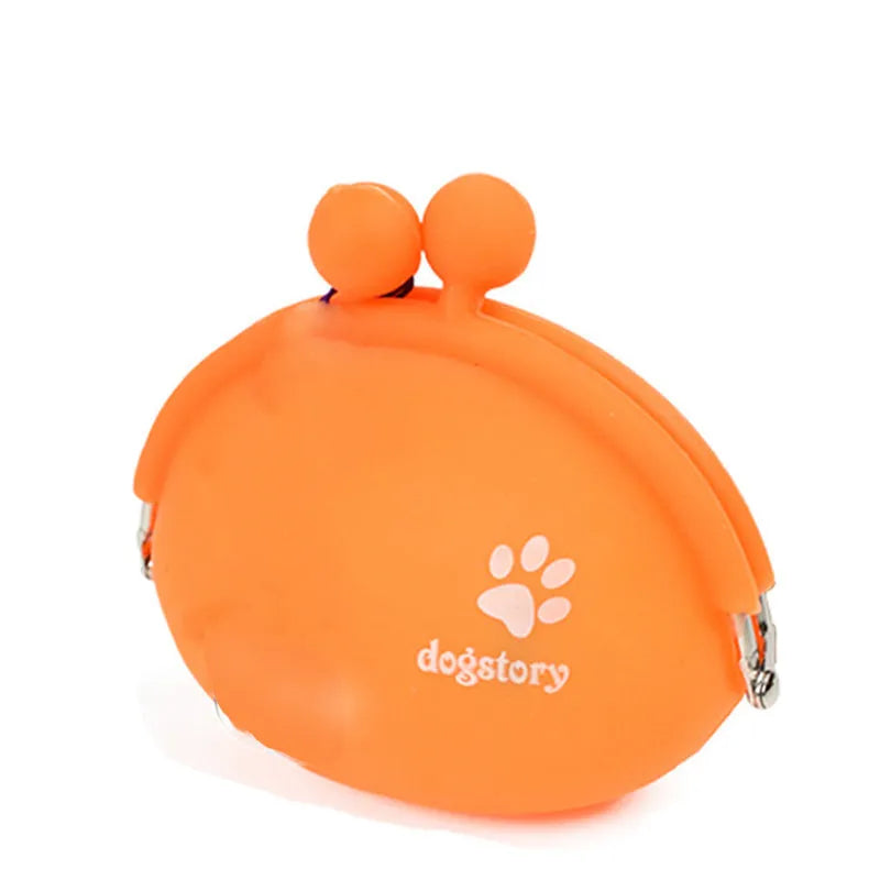 Silicone dog treat waist pouch in yellow with hook-loop fastening for training walks