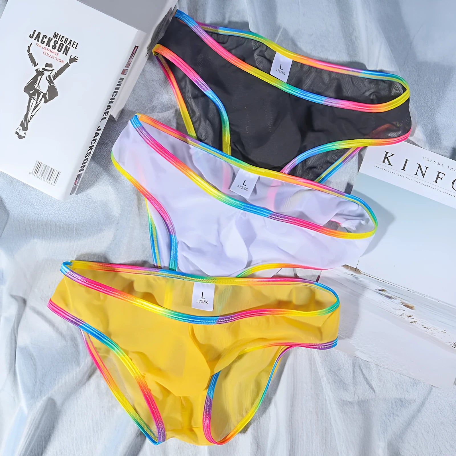 Mesh transparent quick-drying nylon panties for women in solid colour, breathable brief style
