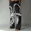 Casual straight-leg loose drawstring trousers in multiple colours with elastic waistband and side pockets