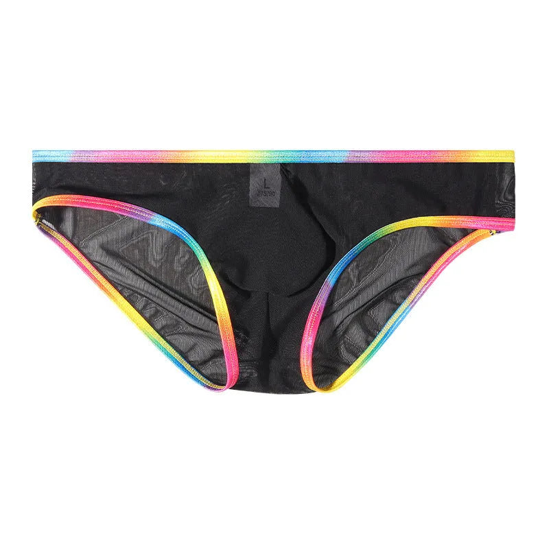 Mesh transparent quick-drying nylon panties for women in solid colour, breathable brief style