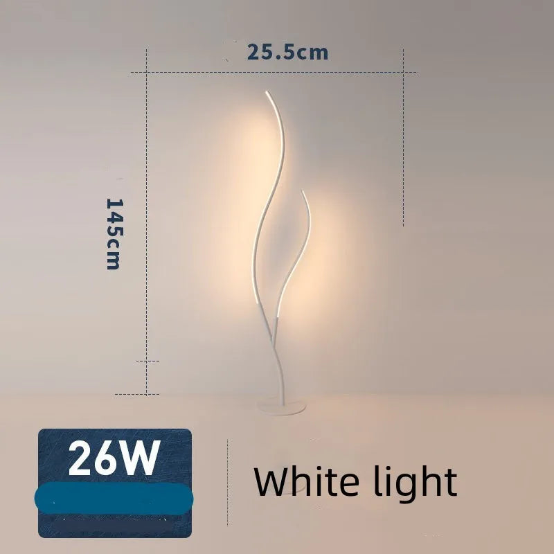 Fashion Twig Artistic Line Floor Lamp in black with silicone shade and aluminium frame