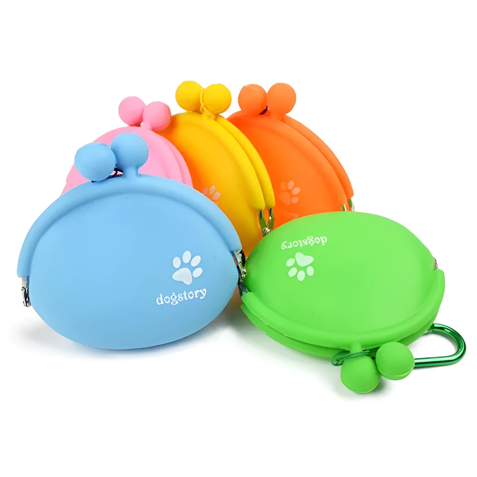 Silicone dog treat waist pouch in yellow with hook-loop fastening for training walks