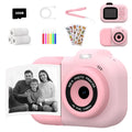 Children's plastic digital camera toy in pink, blue or purple with video recording and games