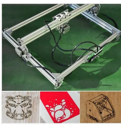 Miniature laser engraving machine with 3000mW power output and 400×300mm base plate