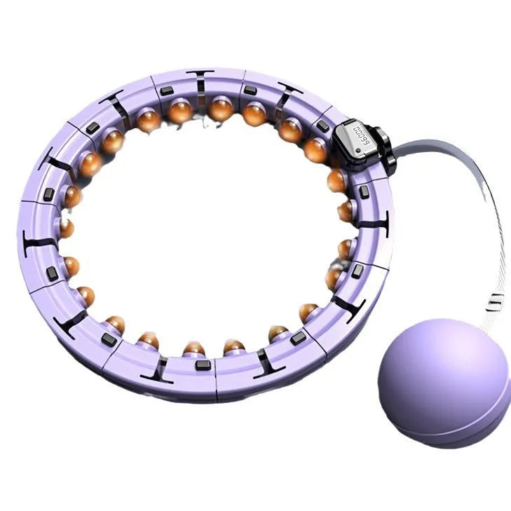 Mute intelligent counting hula hoop in purple on a plain background