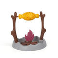 Large barbecue-themed tumbling cat feeder toy for slow feeding and play.