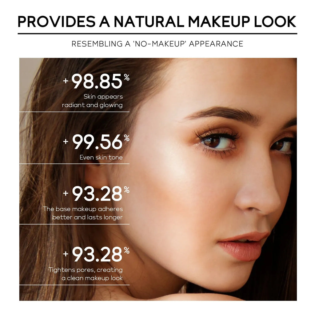 Colour-correcting moisturising makeup primer in 30g container with green, pink, and purple shade options