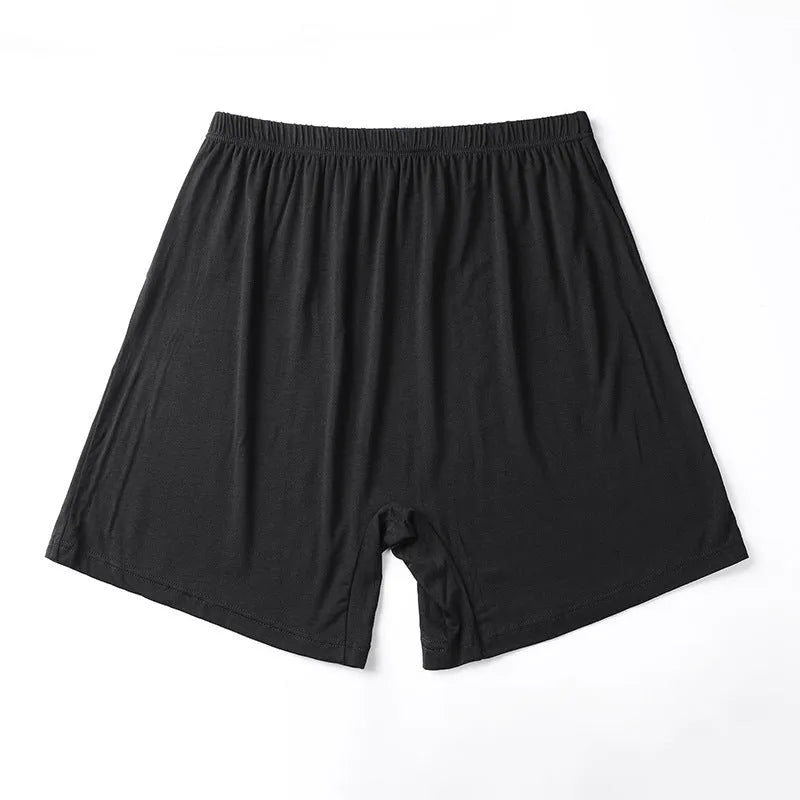 Modal fabric men's high-waisted boxer shorts in solid colours on a white background
