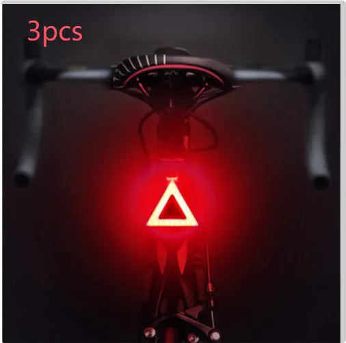 USB rechargeable bicycle taillight with 10 lumen COB LED and Velcro strap mount