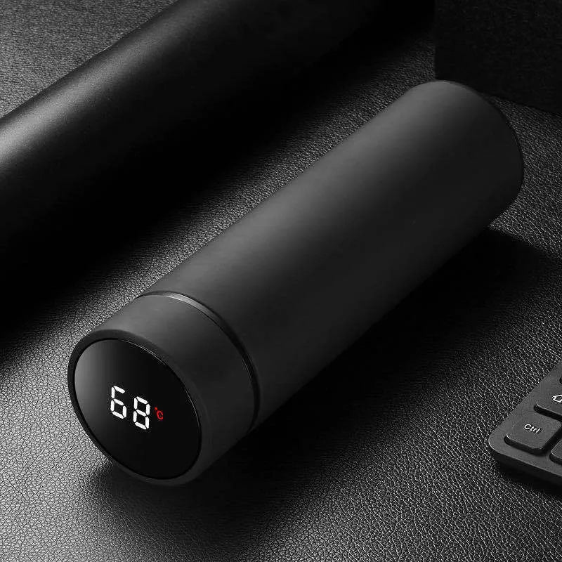 450ml stainless steel vacuum insulated water bottle in black, red, gold, or blue colour