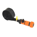 Portable PVC garden sprinkler in blue or orange with solar water cooling feature