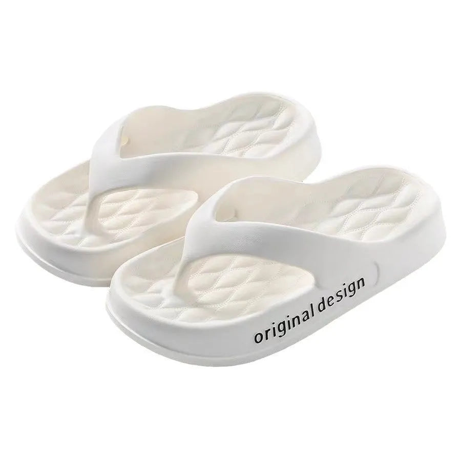 Men's EVA injection-moulded flip flops shown in available colours including green, yellow, pink, white, khaki, grey, coffee, and black.