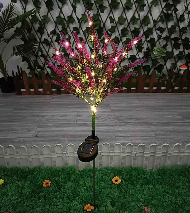 74cm solar powered garden light with flower-shaped design and IP55 waterproof rating for outdoor use