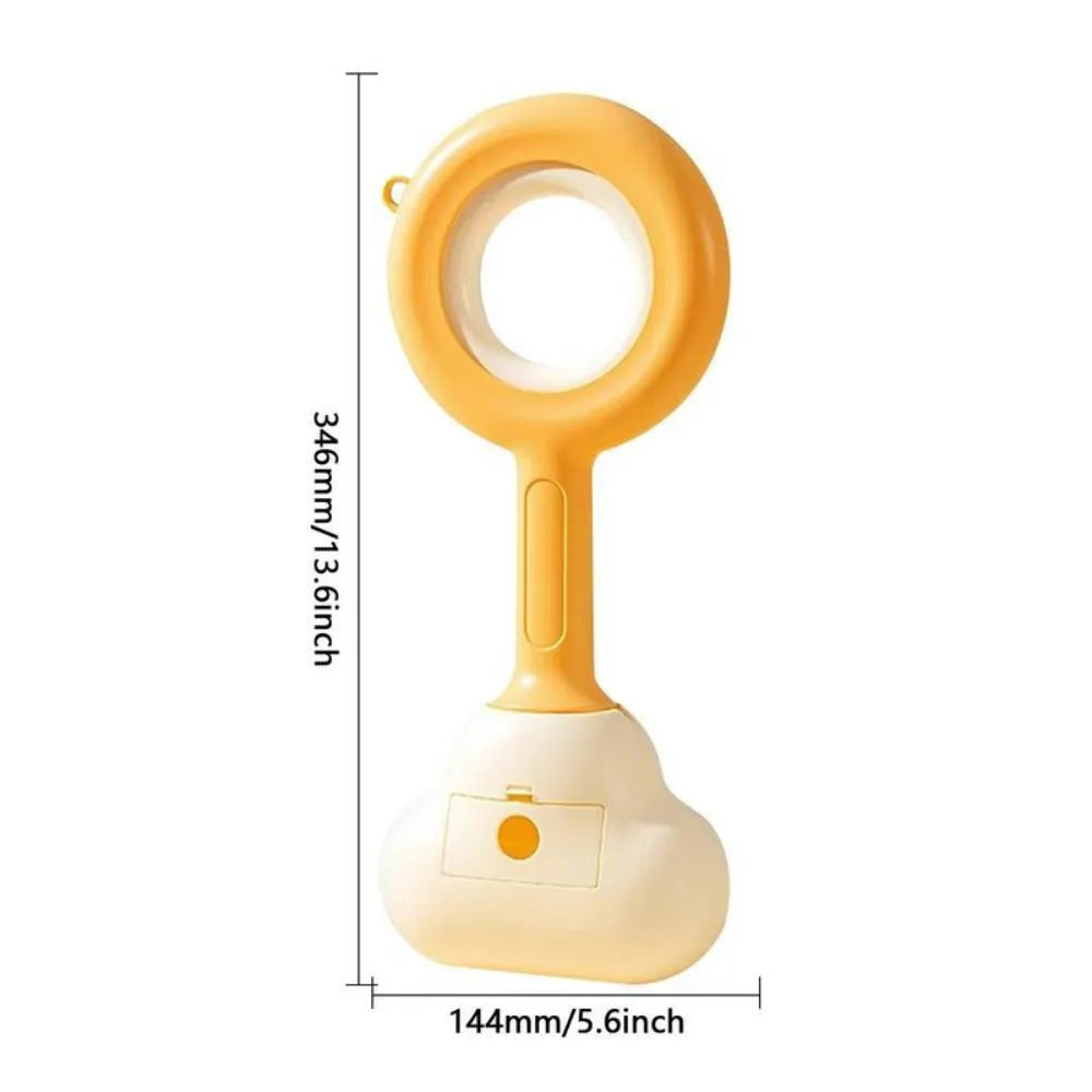 White blue pet pooper scooper with cloud shape jaw design for dog and cat waste cleanup