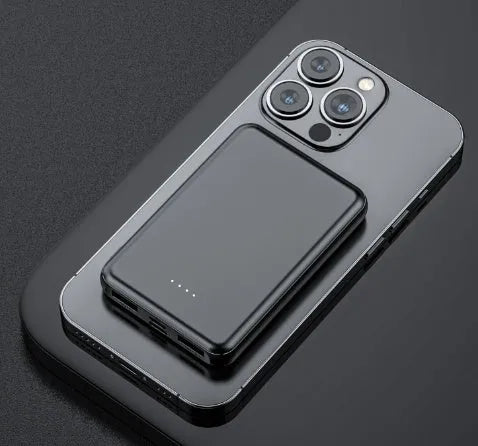 Black and white heating vest power bank measuring 97x64x14mm with capacity options