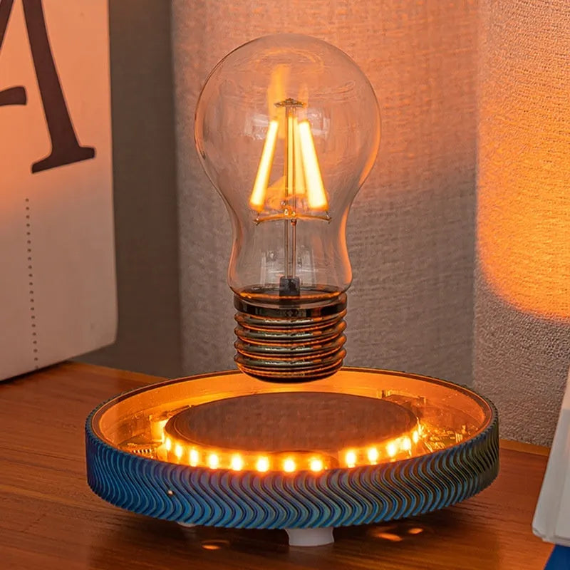 Magnetic suspension moon night lamp with 3D printed celestial design in floating decorative style