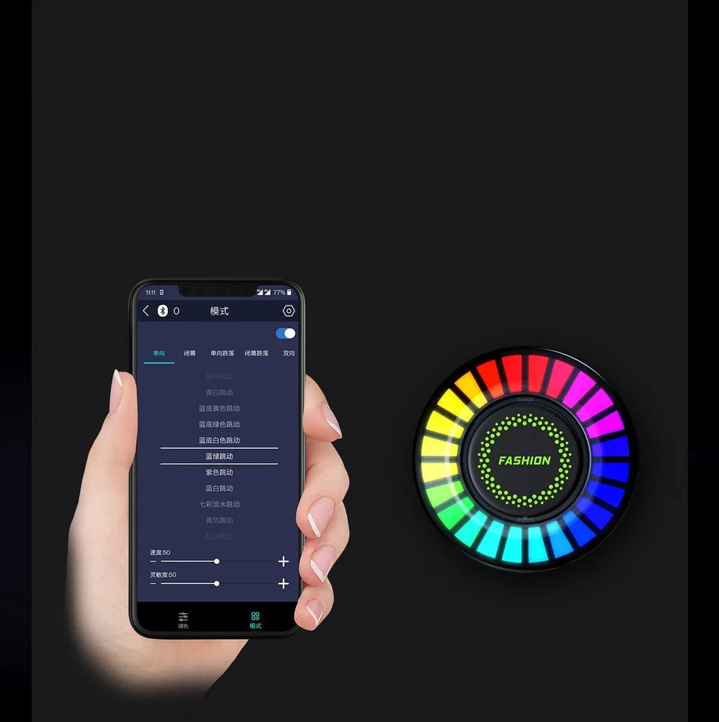 3D car air vent atmosphere light with RGB lighting and aromatherapy diffuser