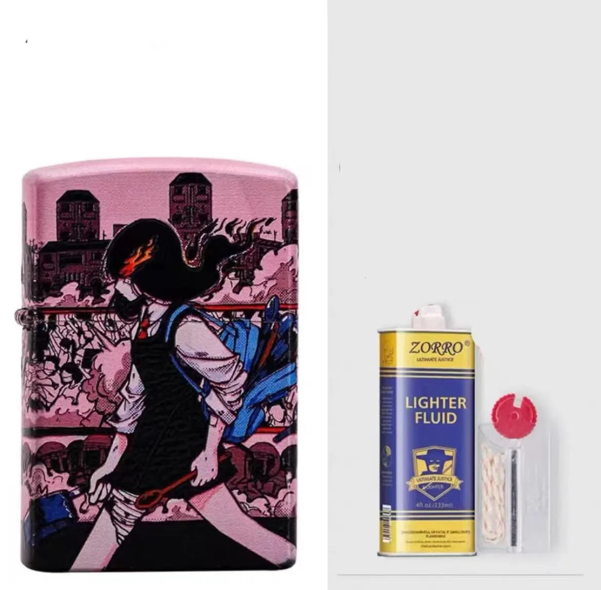 Windproof kerosene lighter with copper case, steel liner, and 16 storm holes