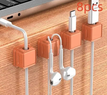 ABS data cable wall-mounted storage organiser 22mm x 22mm Black Orange for office car home kitchen