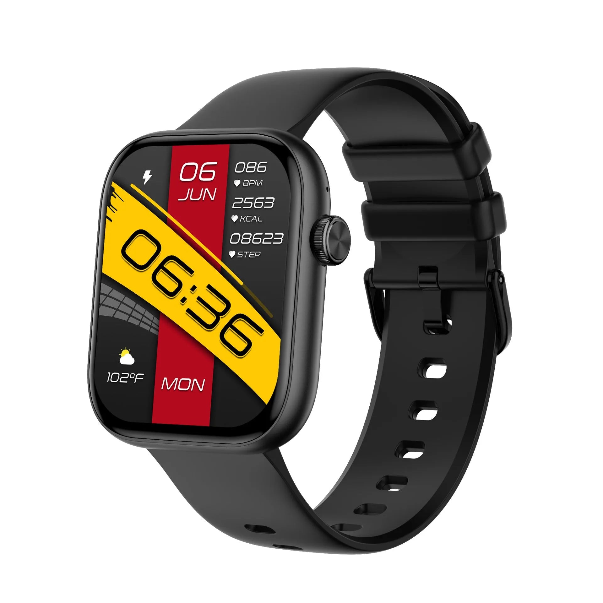 New P89 smart watch with full touch screen, Bluetooth calling, and health monitoring features on display