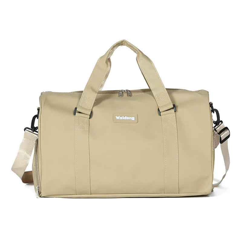 Large capacity swimming bag for women, Oxford cloth, 36-55L, in gray with strap
