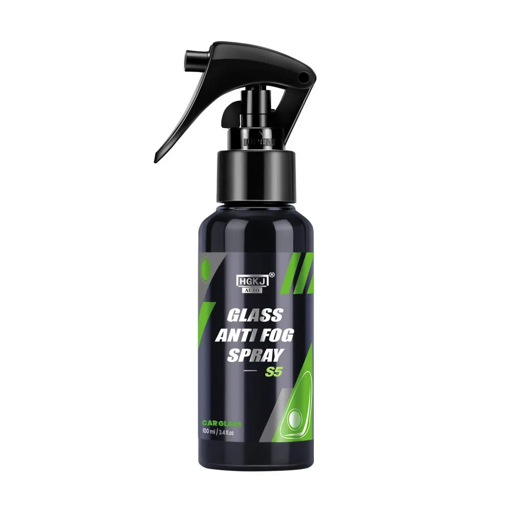 AUTO-S5 car glass antifogging spray bottle in 100ml, 50ml, and 30ml sizes for windscreen condensation prevention