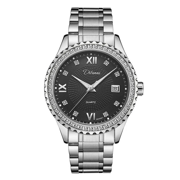 Men's automatic mechanical watch with luminous dial and waterproof construction in business style