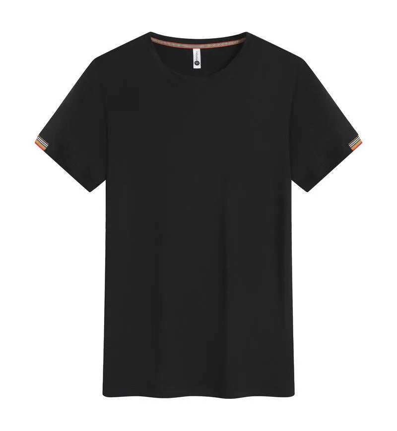 Round neck ice-feeling pullover top in black for women business work attire cooling fabric