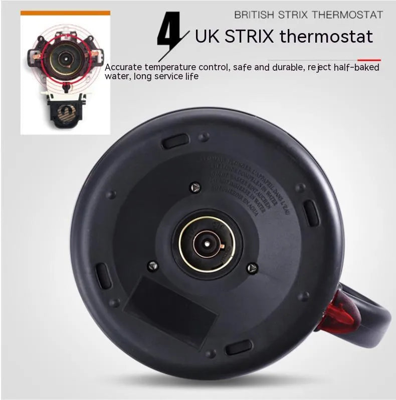 Automatic constant temperature stainless steel kettle with touch controls in gold colour