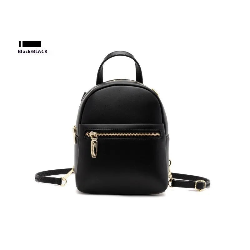 Soft PU large capacity mini backpack in multiple colours with inner phone pocket