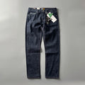 Men's straight leg denim trousers in primary colour with American retro style and mid-waist design