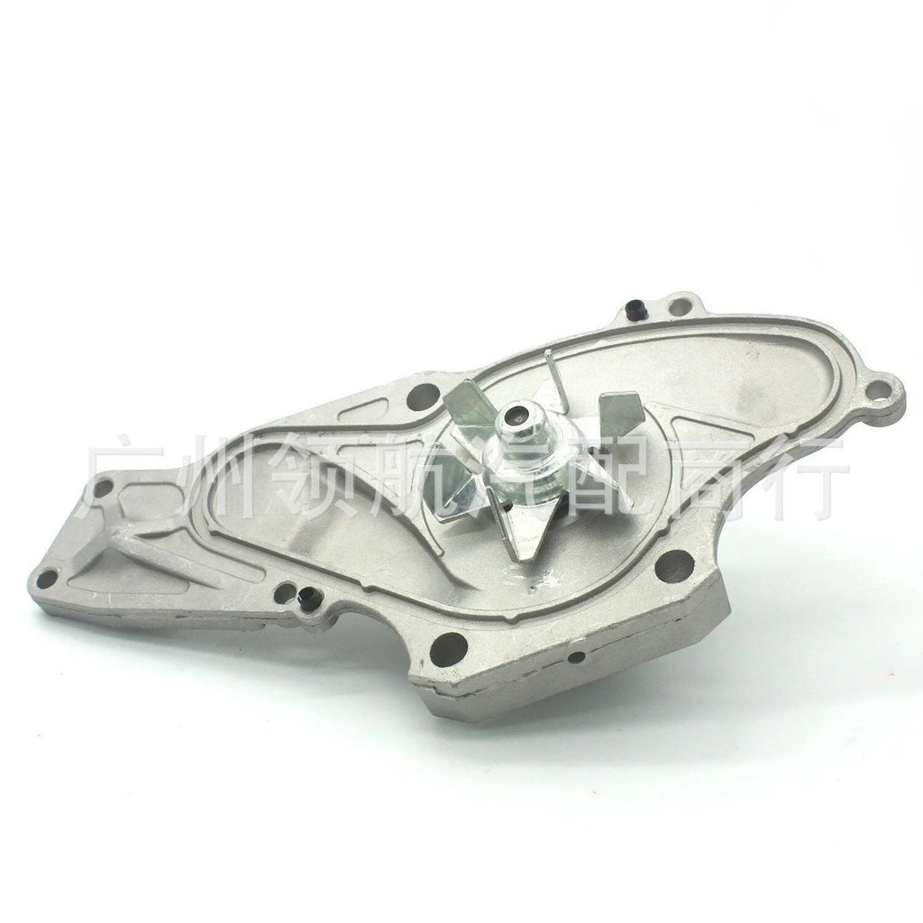 Belt and water pump assembly kit with metal automotive cooling system components