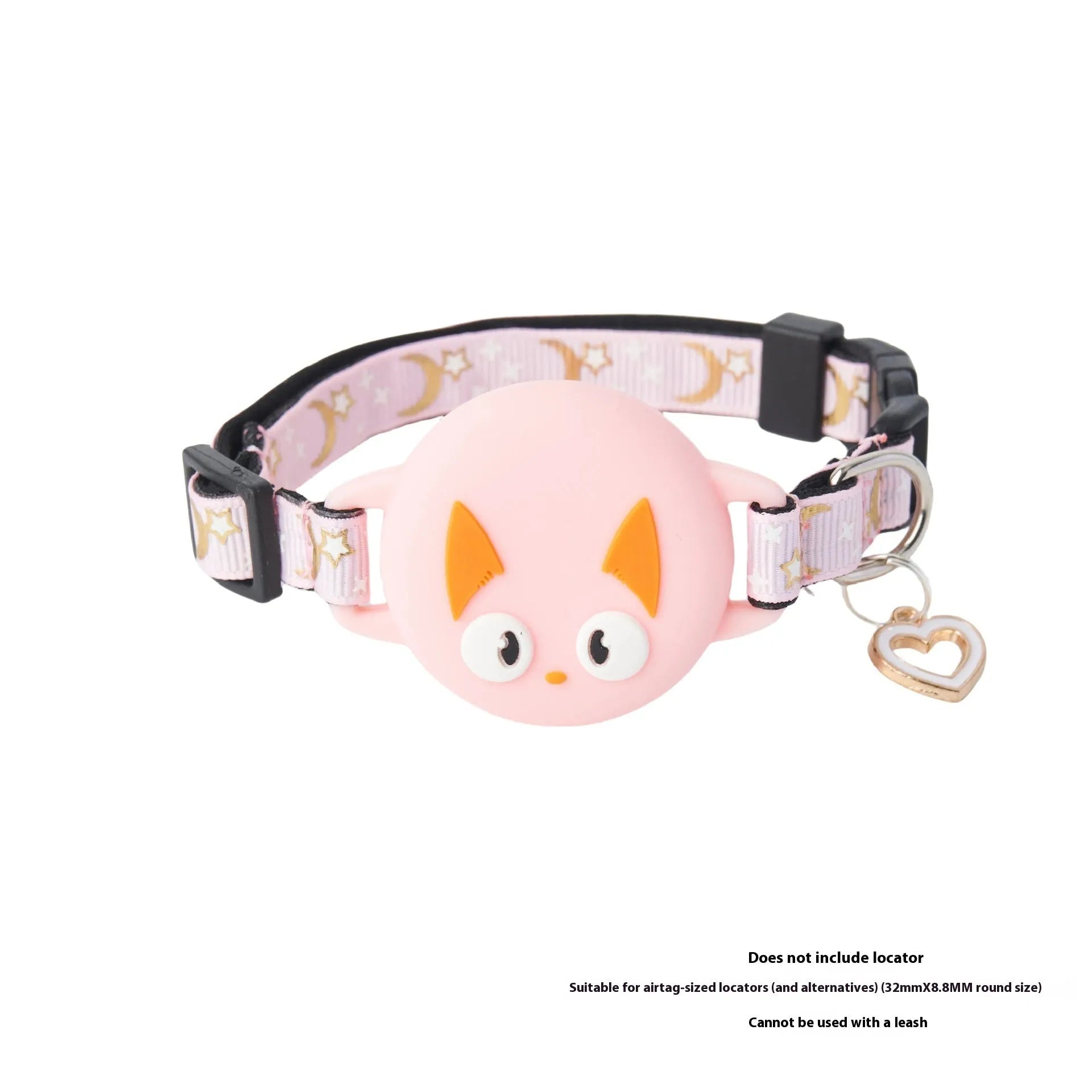 Apple AirTag protective case on adjustable cat collar in selected colour with size adjustment