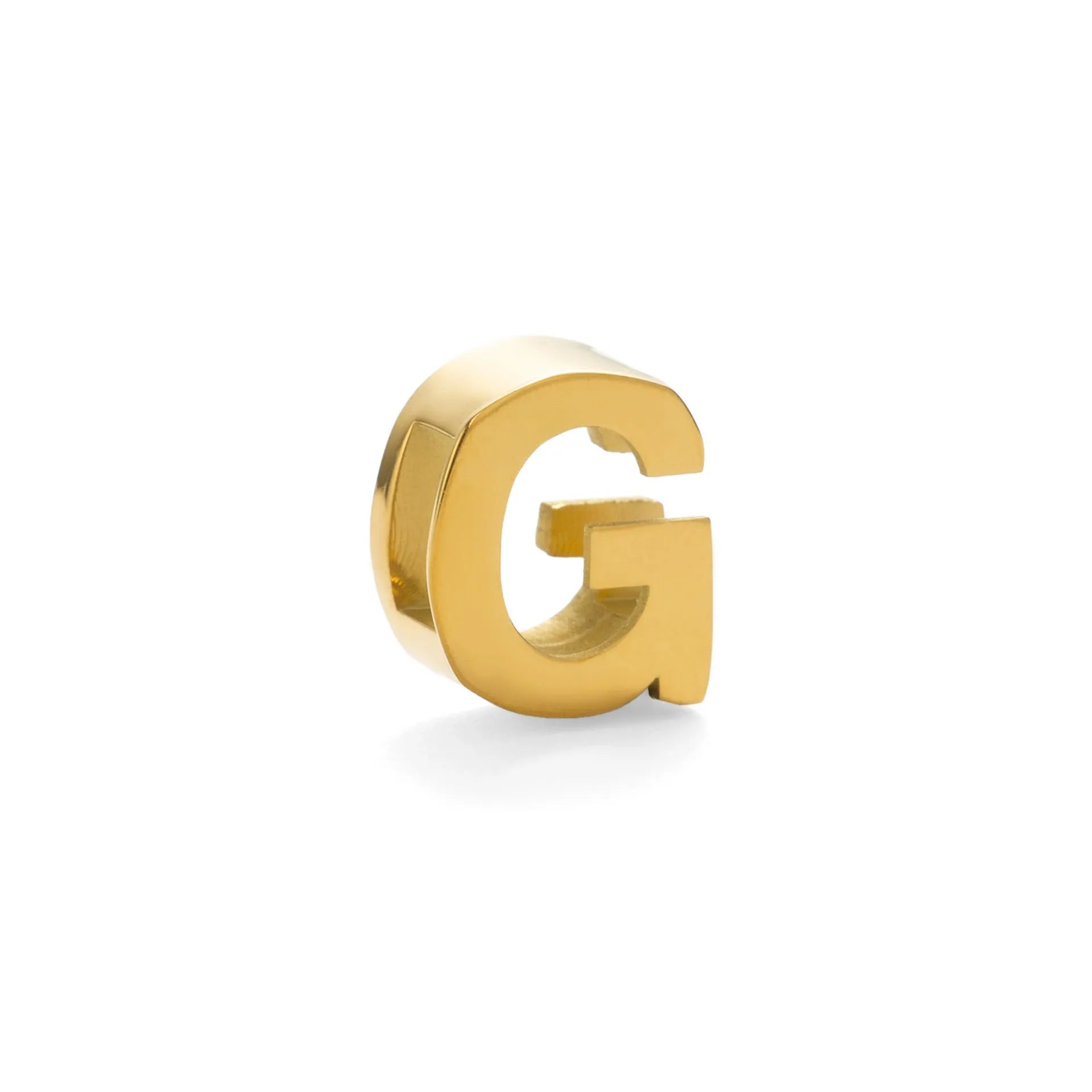 Gold electroplated titanium steel necklace with the letter 'A' pendant on a 40.5cm chain.