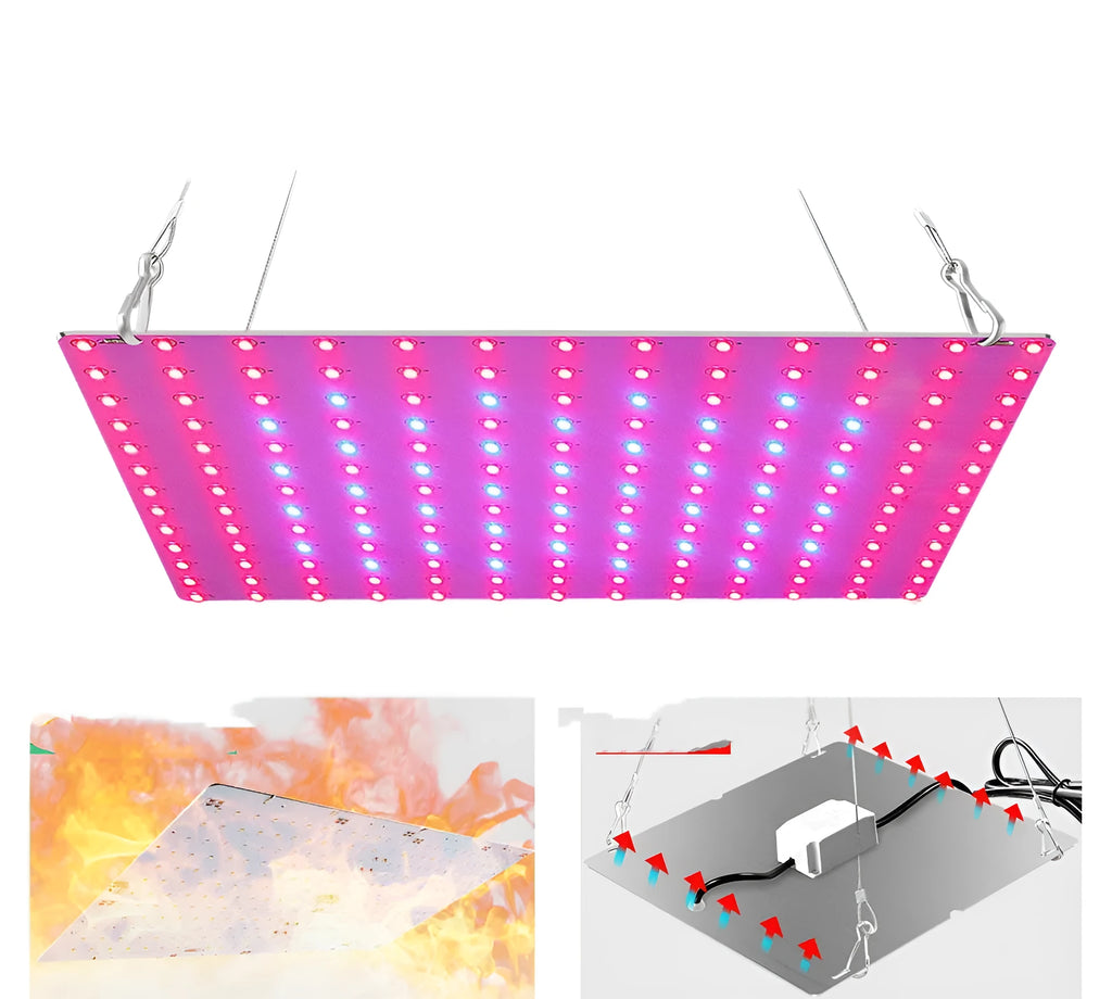 Aluminium full spectrum LED plant grow light with hanging hook for indoor vegetables