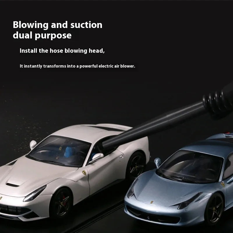 Portable desktop nozzle dust and debris cleaner vacuum with metal nozzle