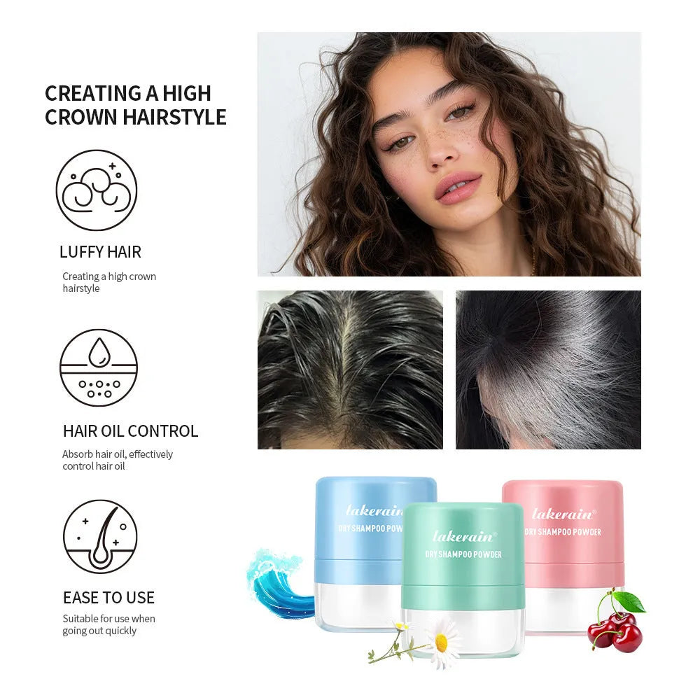 5g disposable hair dry cleaning powder with sponge headband and mirror for bangs refresh