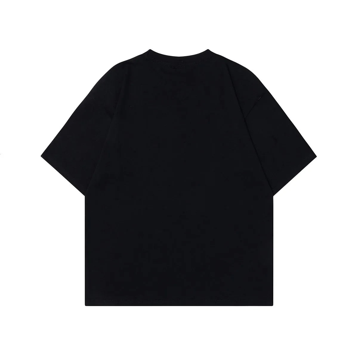 Men's loose-fit retro pure cotton short-sleeved T-shirt in black or grey