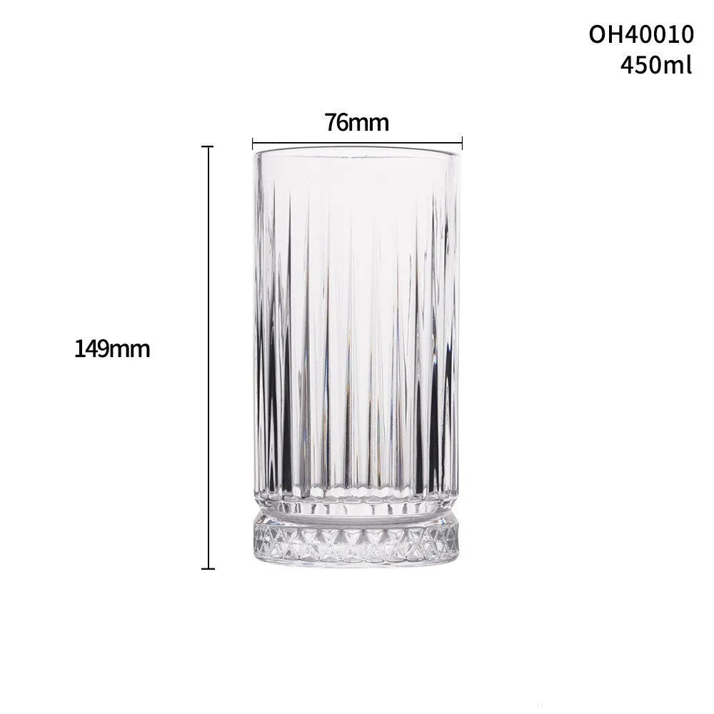 Thick bottom whiskey shot glass in glass construction with 301-400ml capacity showing colour options