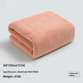 Baby's super soft non-gauze bath towel in milk coffee colour with plain weave fabric
