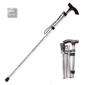 Aluminum alloy folding walking stick with adjustable height and non-slip rubber tip